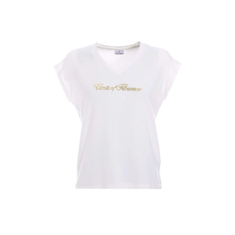 T-shirt Blanc Pur Conte of Florence Vêtements de mode